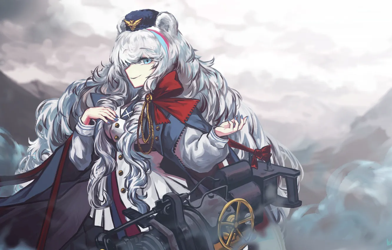 Photo wallpaper long hair, rosa, uniform, Arknights