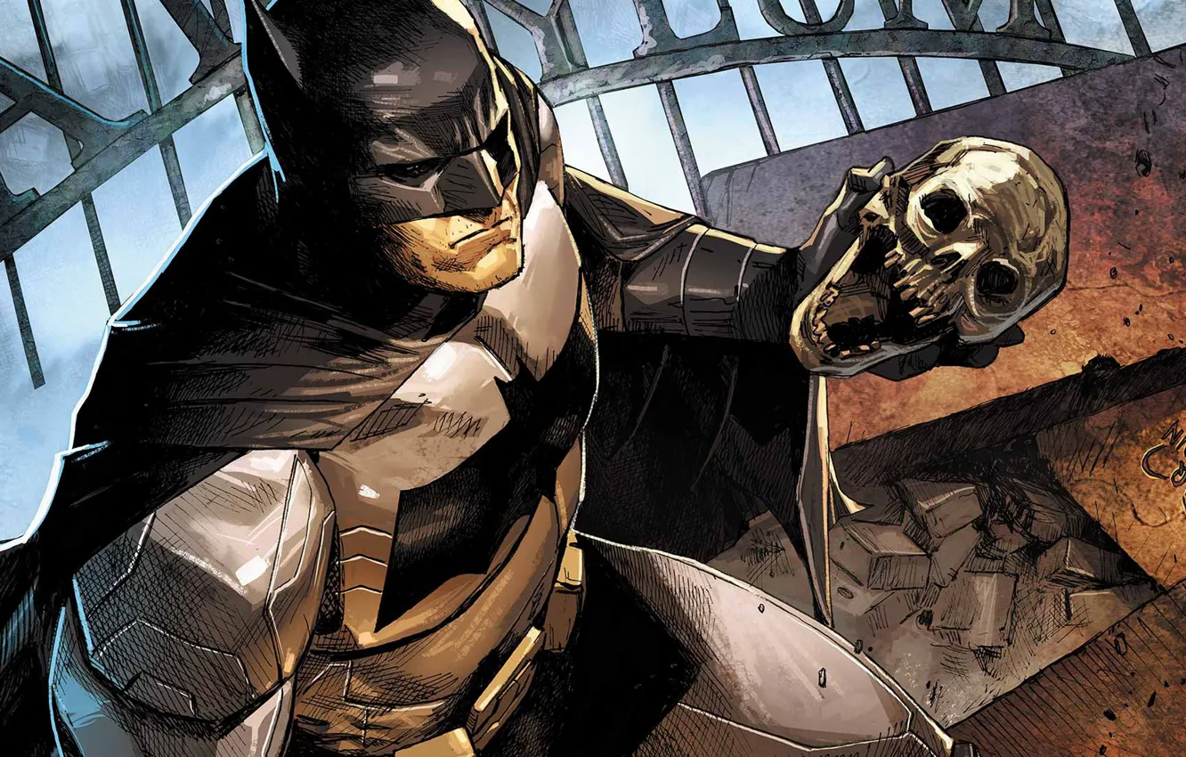 Photo wallpaper sake, fantasy, Batman, artwork, mask, Comics, fantasy art, DC Comics