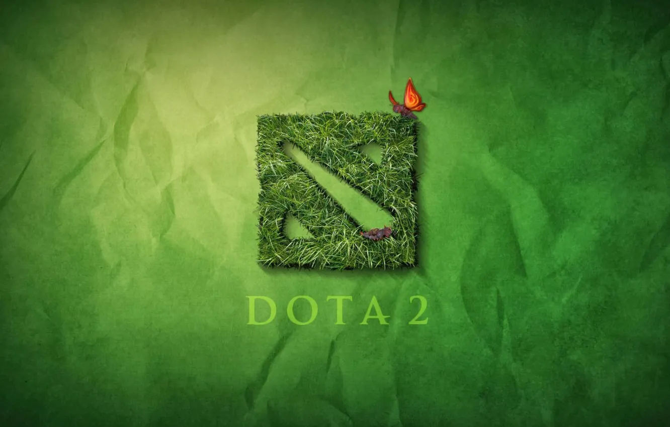 Photo wallpaper greens, grass, orange, green, paper, stones, lawn, earth