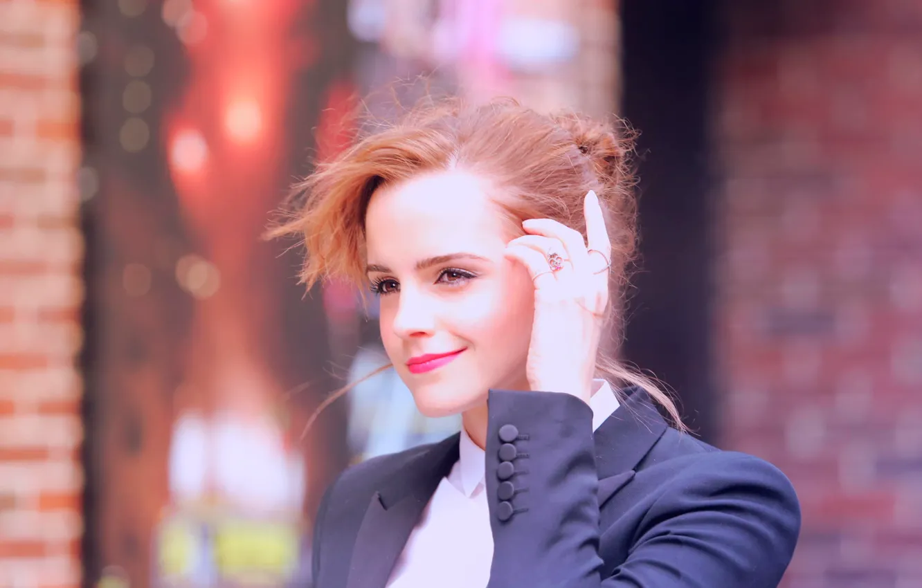 Photo wallpaper portrait, actress, Emma Watson, promotion
