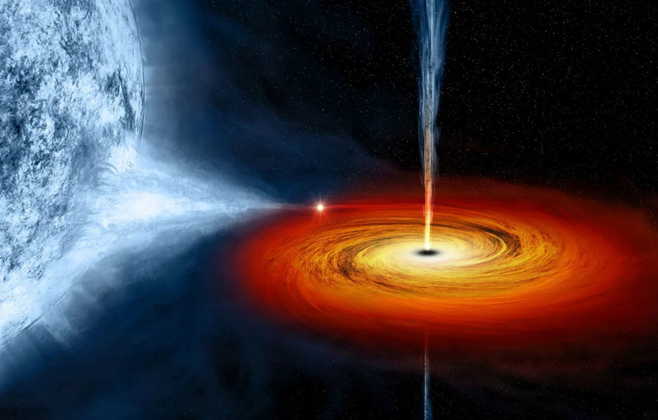 Photo wallpaper stars, space, hole, galaxy, funnel