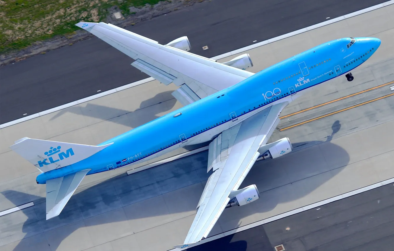 Photo wallpaper Boeing, the plane, liner, the rise, WFP, Airliner, KLM, A passenger plane