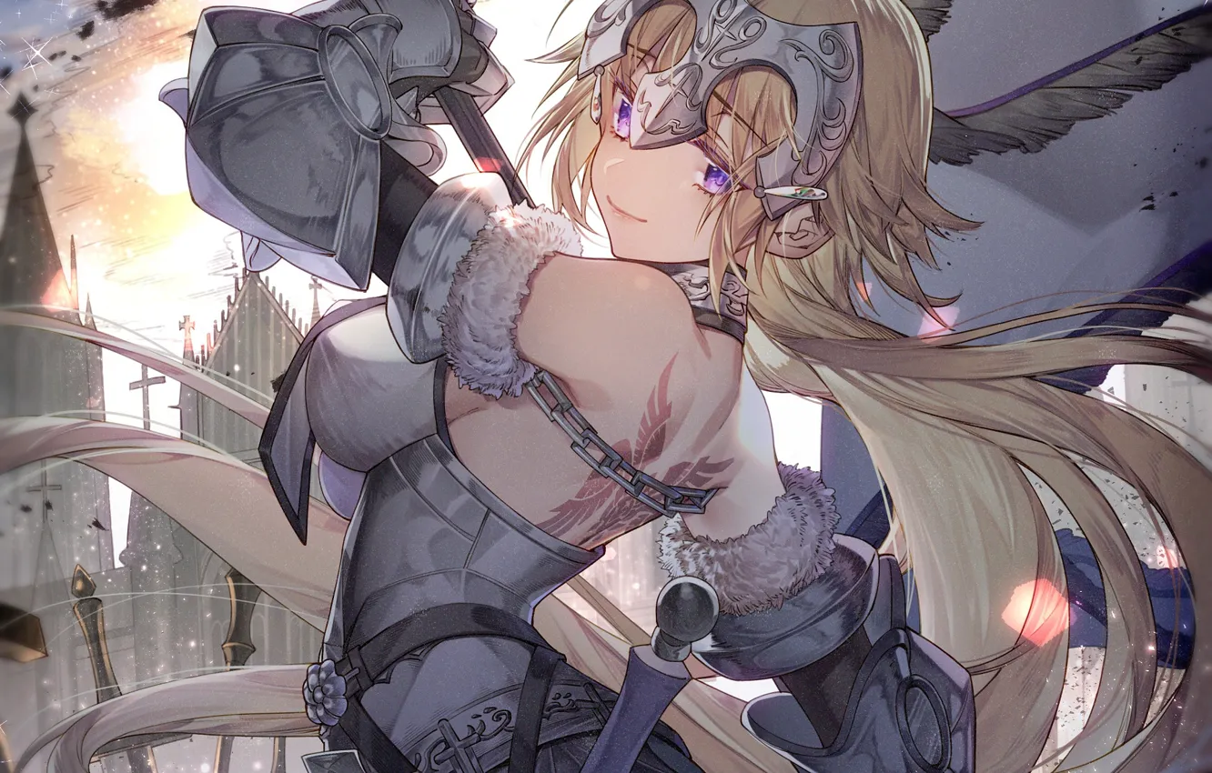Photo wallpaper girl, flag, Fate / Grand Order, The destiny of a great campaign
