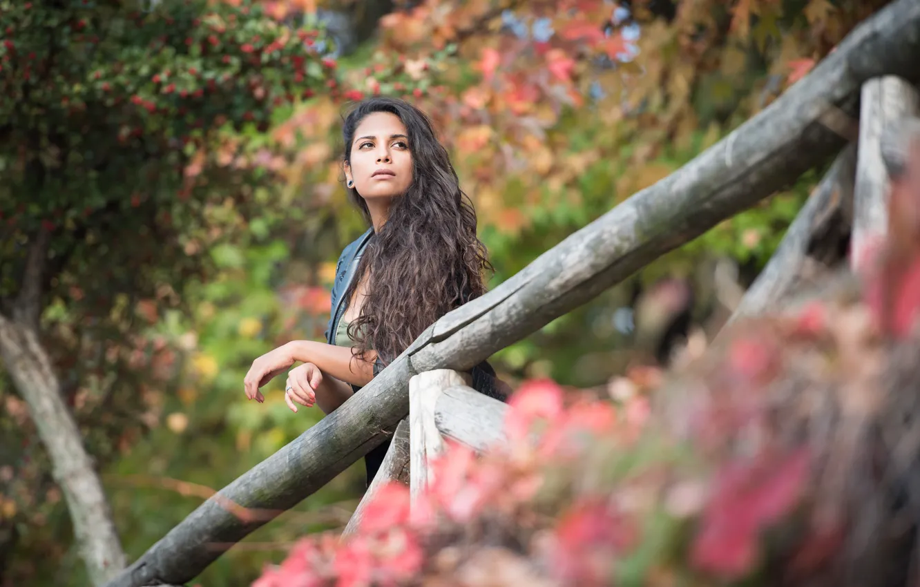 Photo wallpaper look, background, model, hair, Joanna