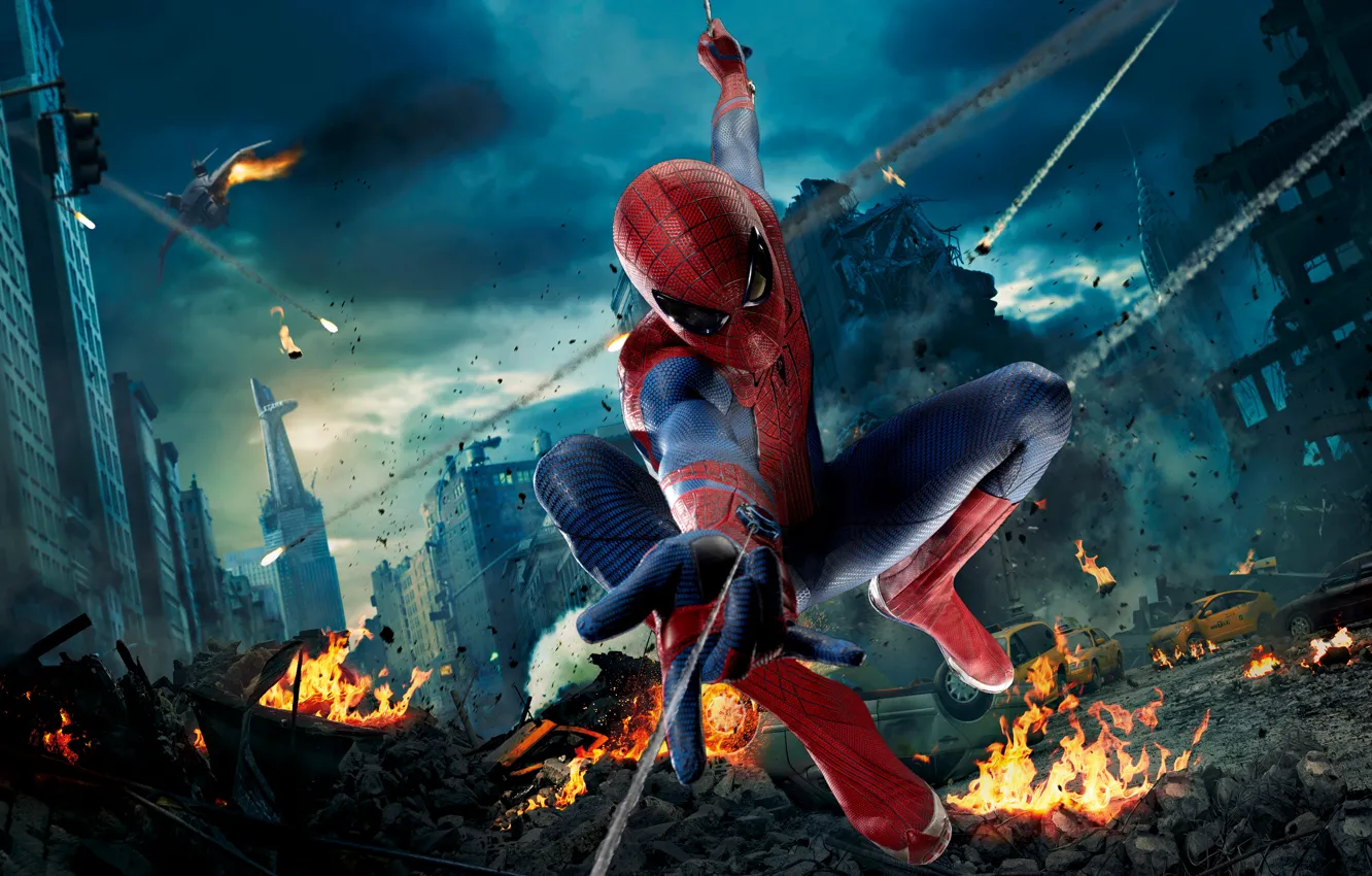 Photo wallpaper car, city, wallpaper, fire, fantasy, sky, cars, The