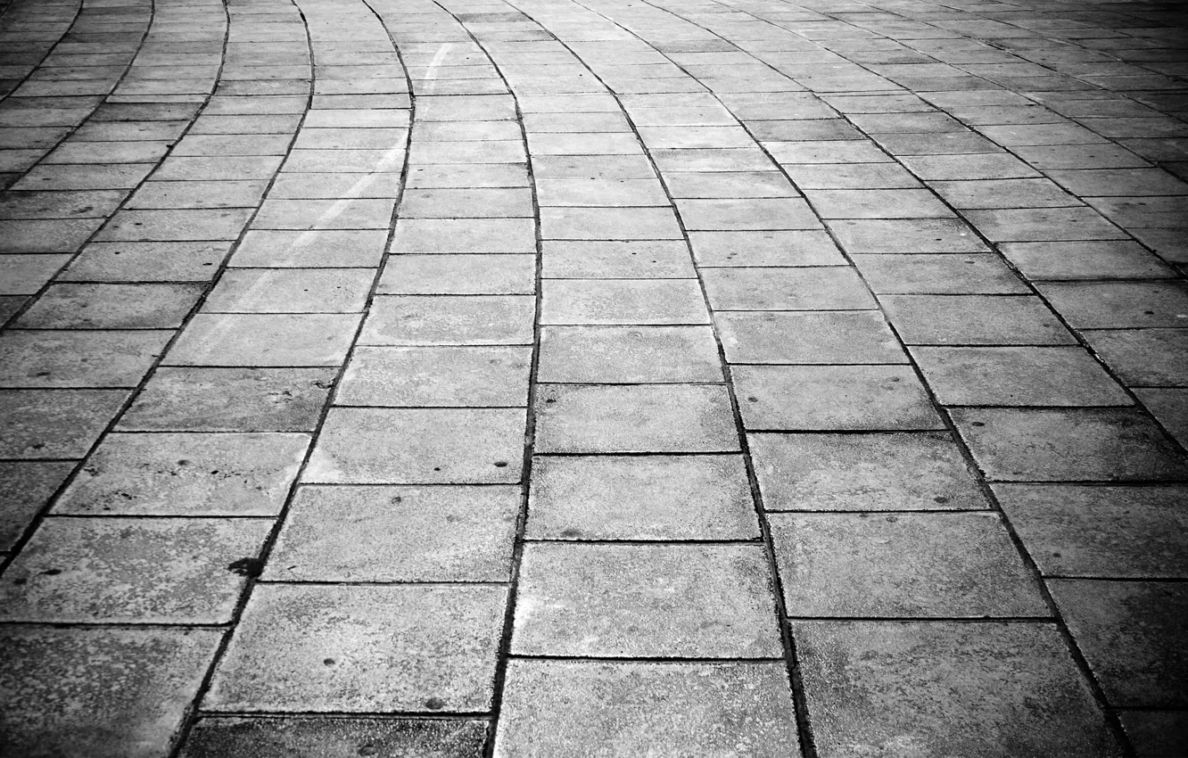 Photo wallpaper Tile, The cracks, The sidewalk