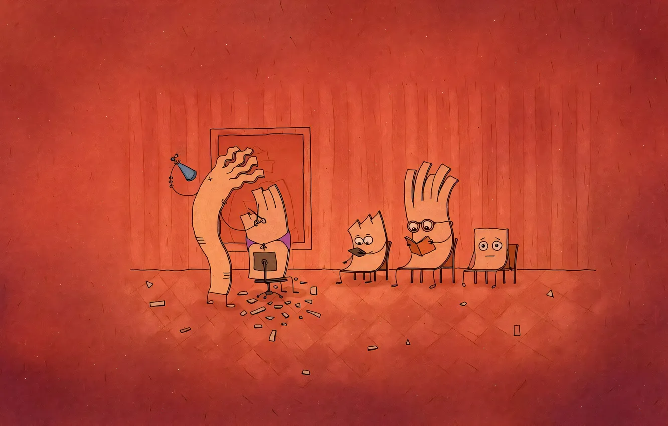 Photo wallpaper room, vladstudio, paper men