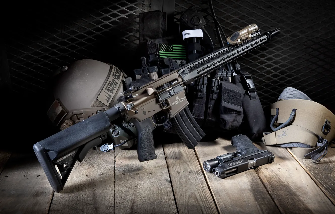 Photo wallpaper gun, equipment, AR-15, BCM, assault rifle