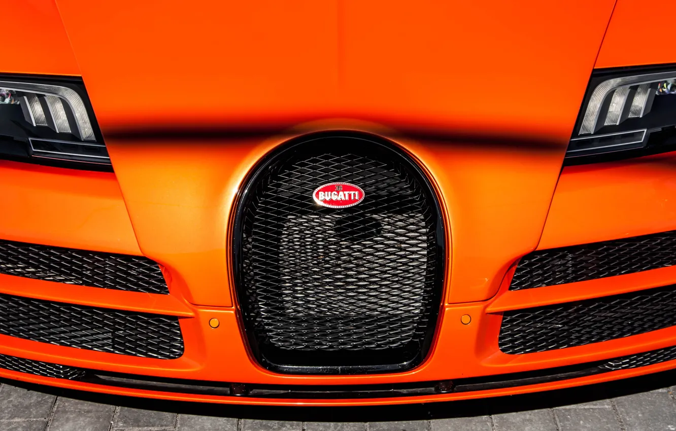 Photo wallpaper Bugatti, Veyron, orange, Grand Sport, Vitesse, 16.4, W16, 1200hp