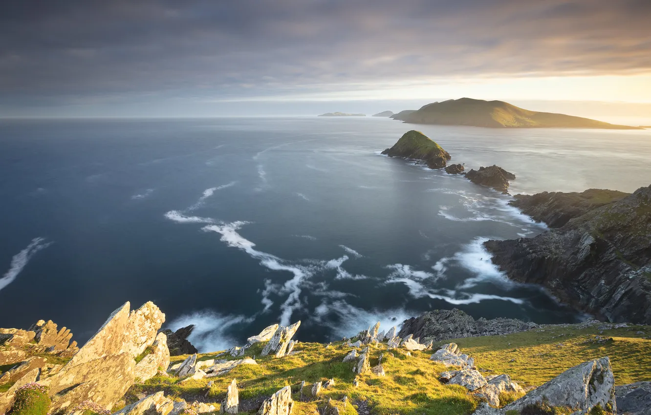 Photo wallpaper sea, landscape, rocks, Bay