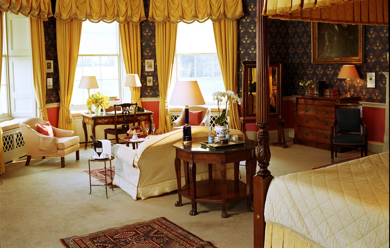 Photo wallpaper design, style, Villa, home, interior, living room