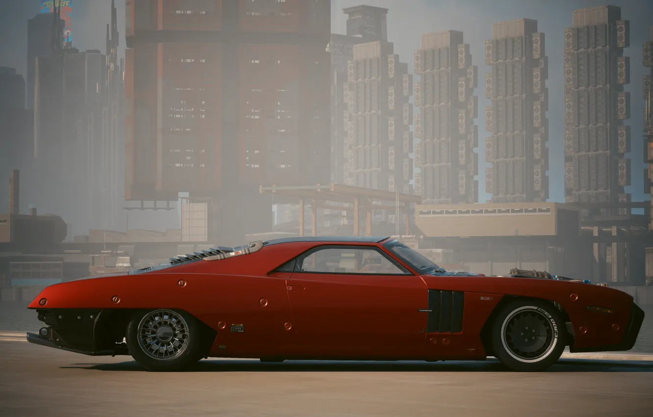 Photo wallpaper car, night city, Cyberpunk 2077, Sport - R7 Charon