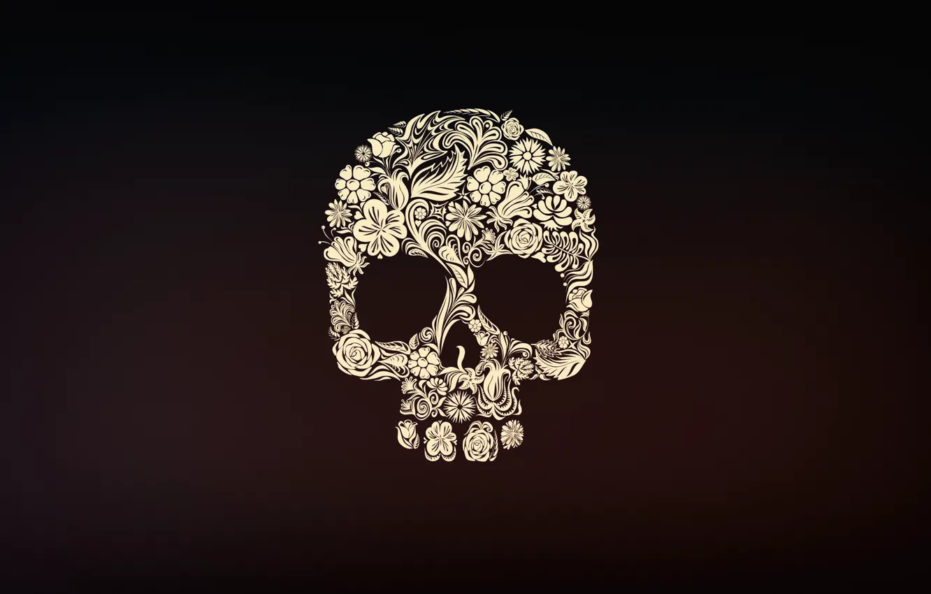 Photo wallpaper Minimalism, Skull, Style, Background, Calavera, Day of the Dead, Day of the Dead, Sugar Skull