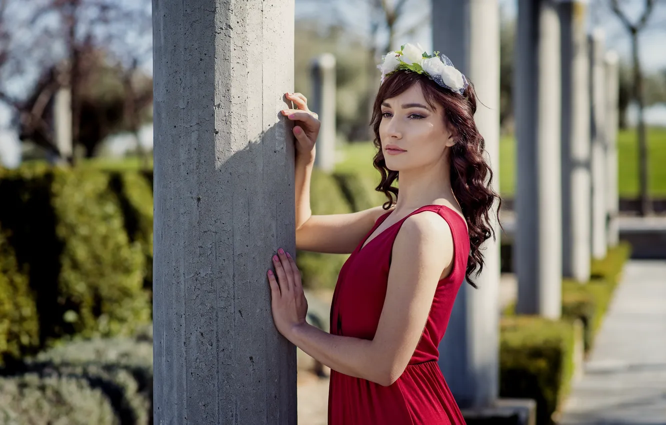 Photo wallpaper girl, pose, Elena