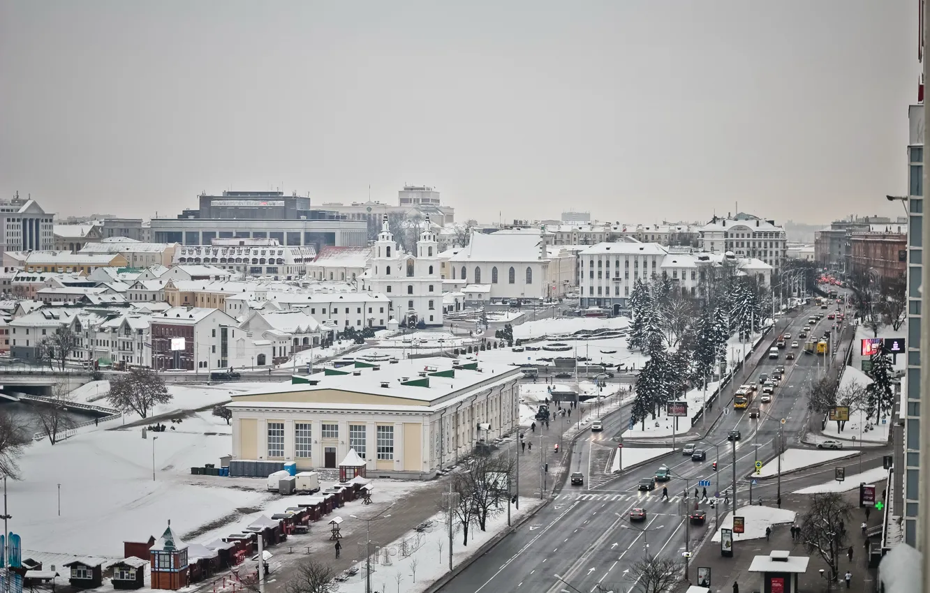 Photo wallpaper winter, Belarus, Minsk, Insomnia, Minsk 2021