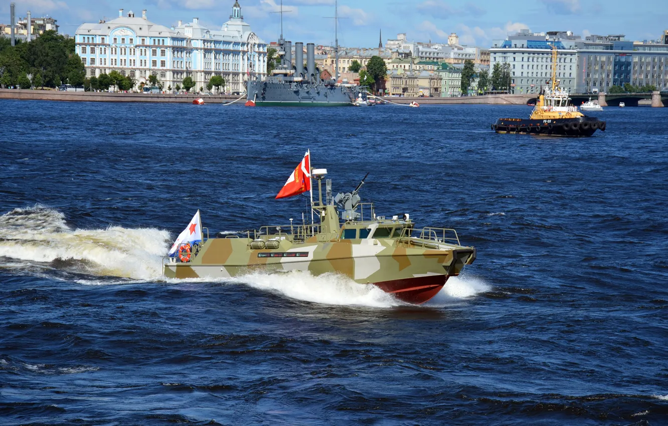 Photo wallpaper boat, Raptor, anti, sabotage