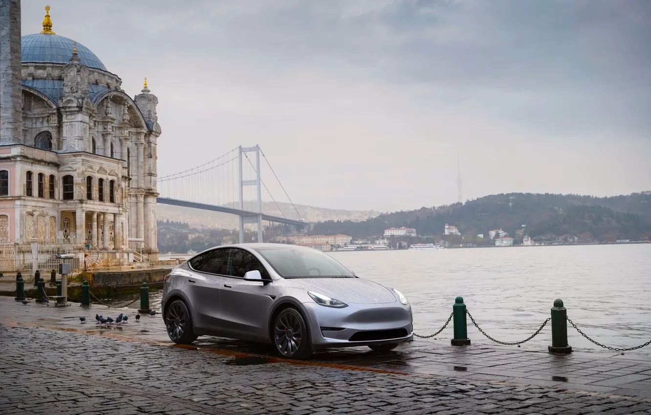 Photo wallpaper Tesla, Istanbul, Model Y, 2023