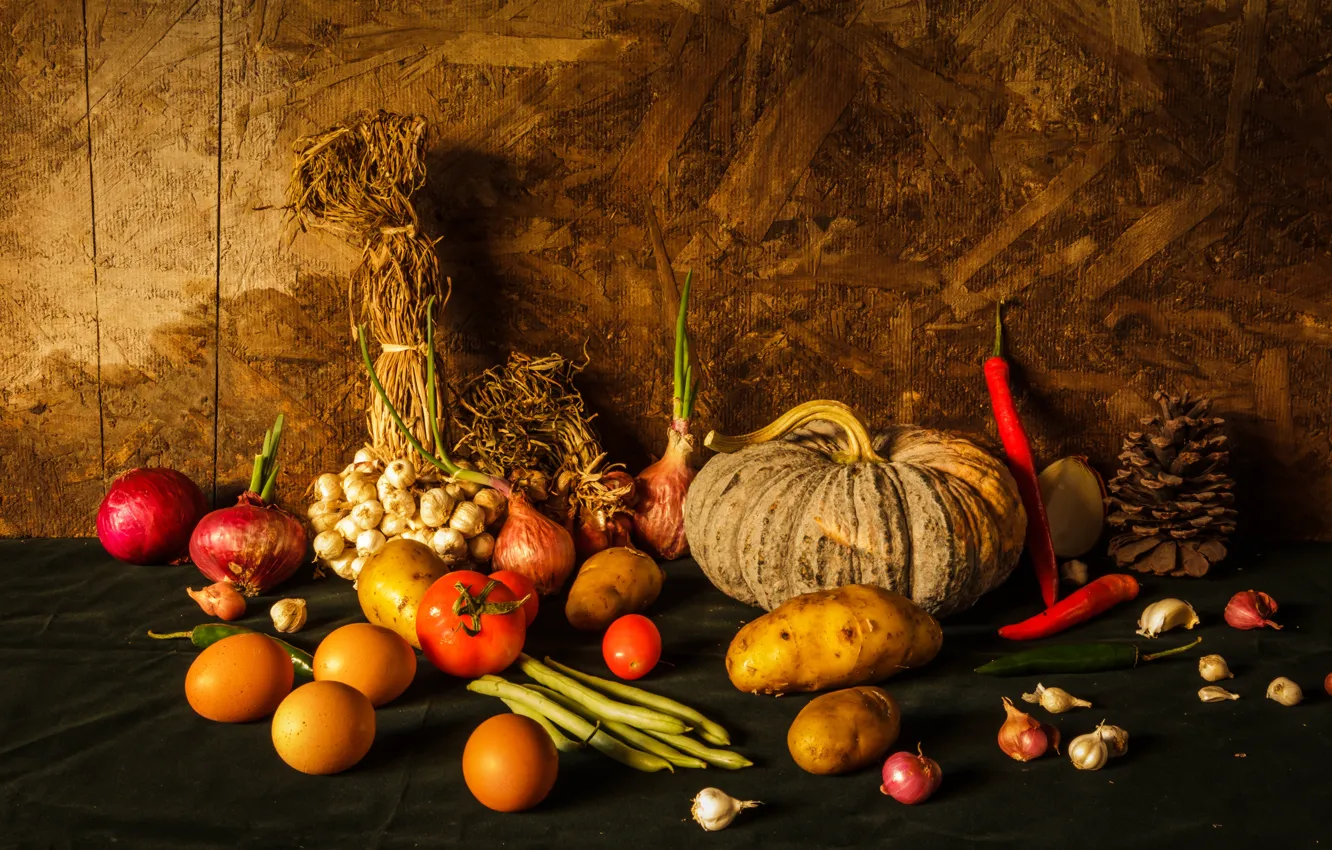 Photo wallpaper harvest, pumpkin, still life, vegetables, autumn, still life, pumpkin, vegetables