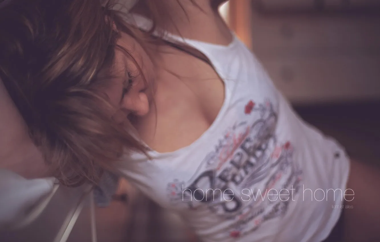 Photo wallpaper girl, model, Mike, brown hair