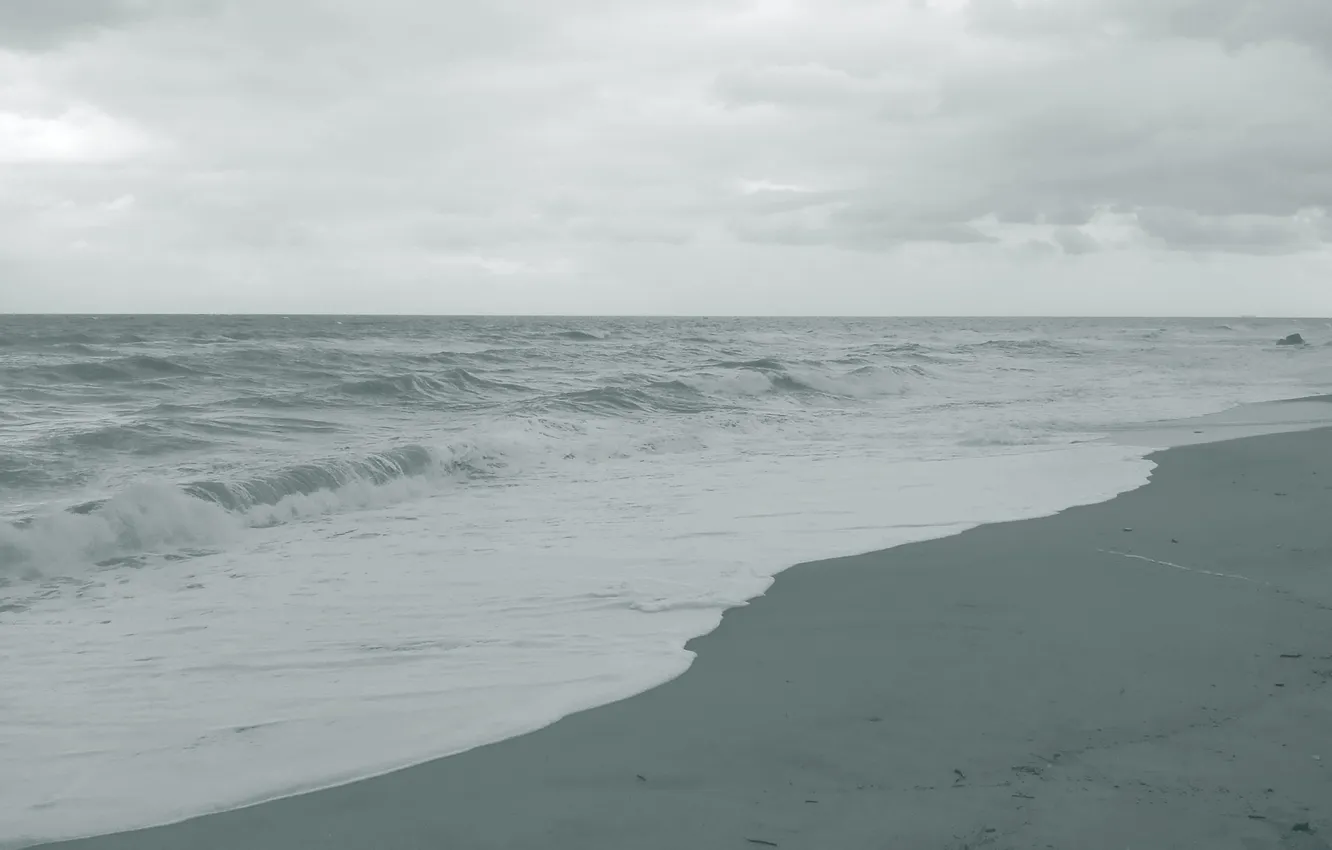 Photo wallpaper sea, wave, Glacier