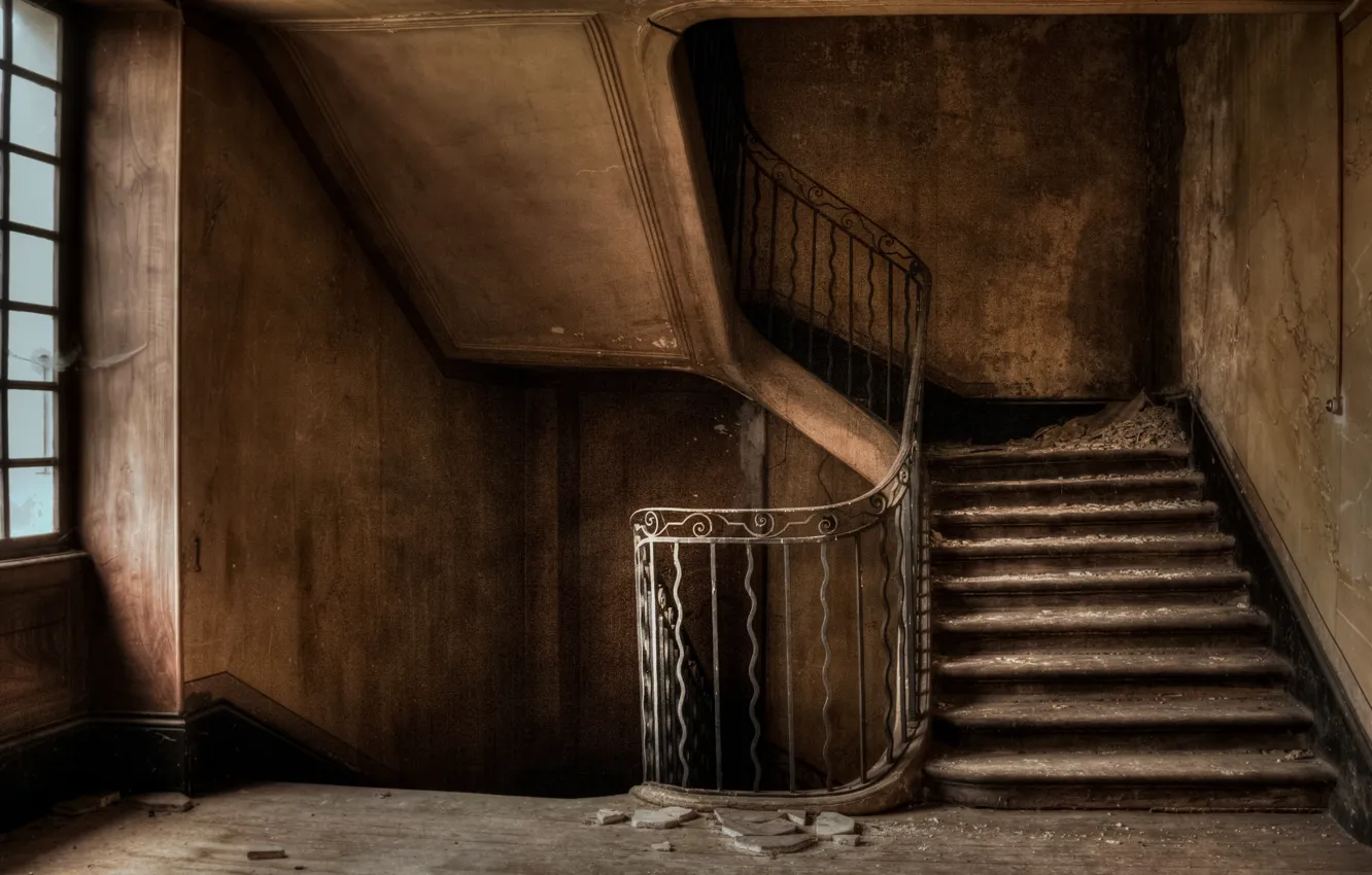 Photo wallpaper interior, window, ladder