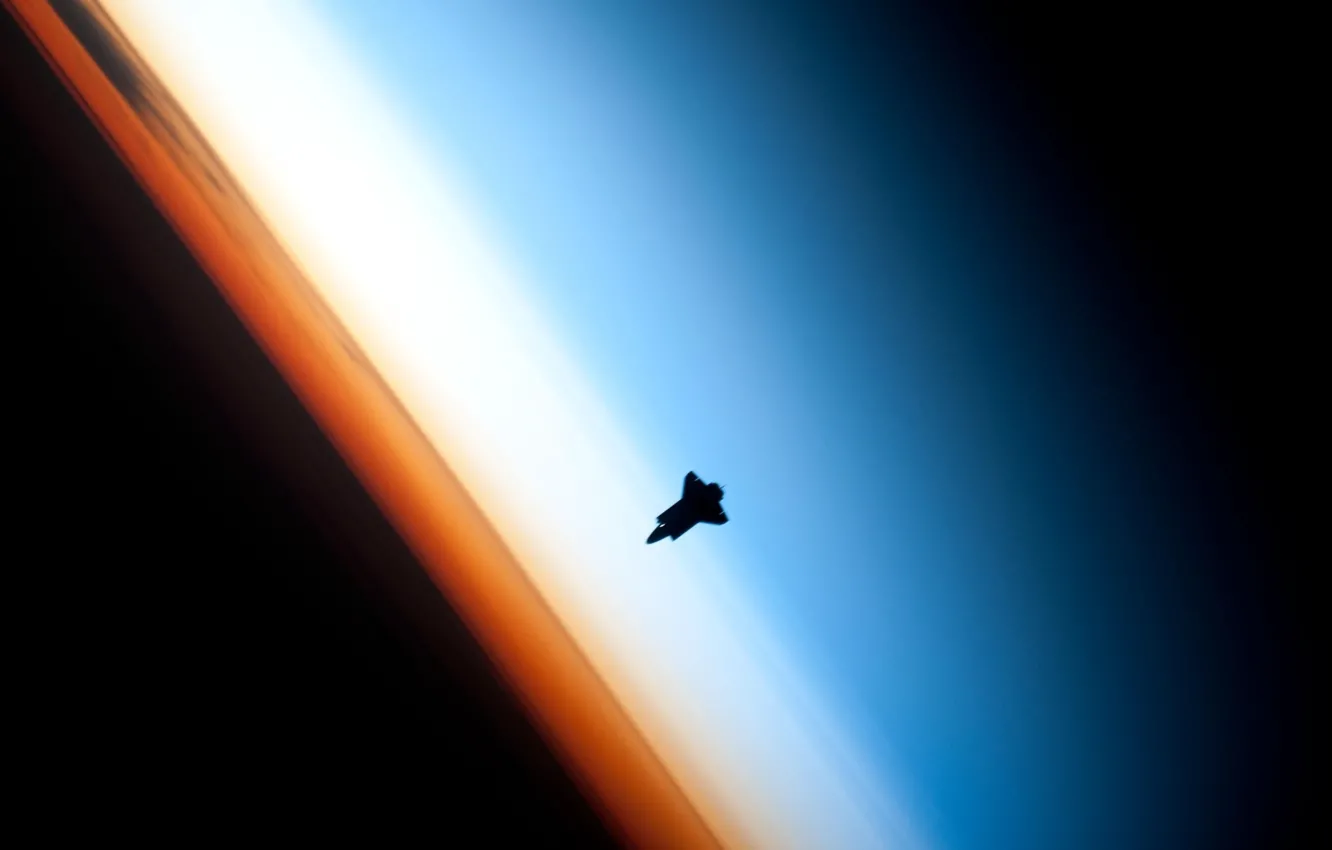 Photo wallpaper the atmosphere, orbit, Shuttle