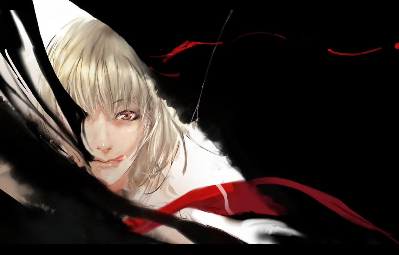 Photo wallpaper witch, in the dark, Rumia, evil eye, black magic, project East, touhou project, by Sousuke