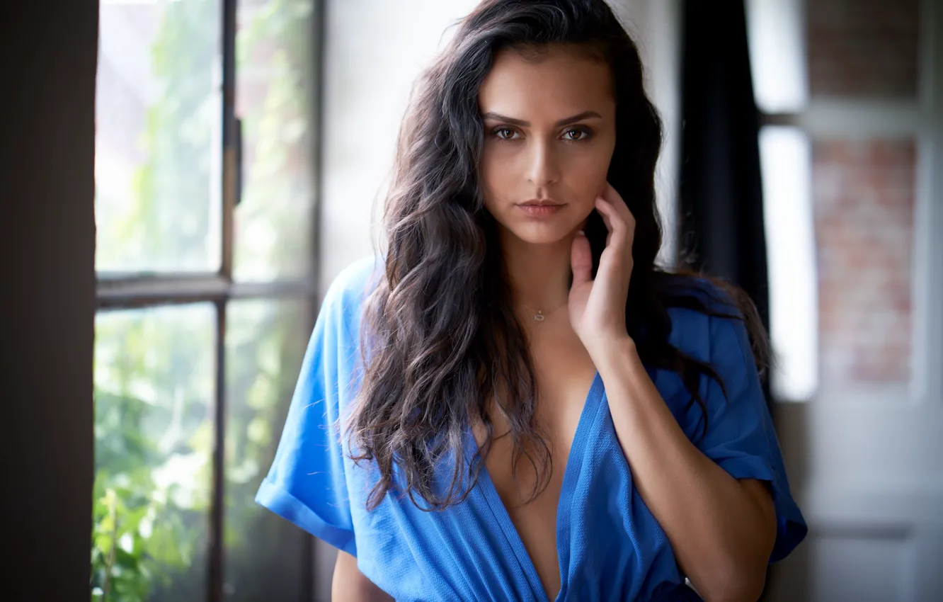 Photo wallpaper girl, face, model, hair, Martin Fuhrmann