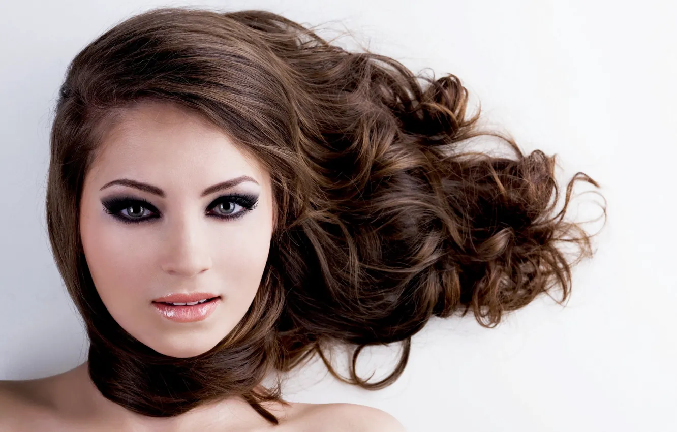 Photo wallpaper sexy, eyes, hair, hairstyle