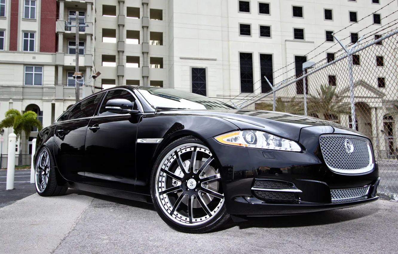 Photo wallpaper black, tuning, Jaguar, Jaguar, black, tuning, XJL