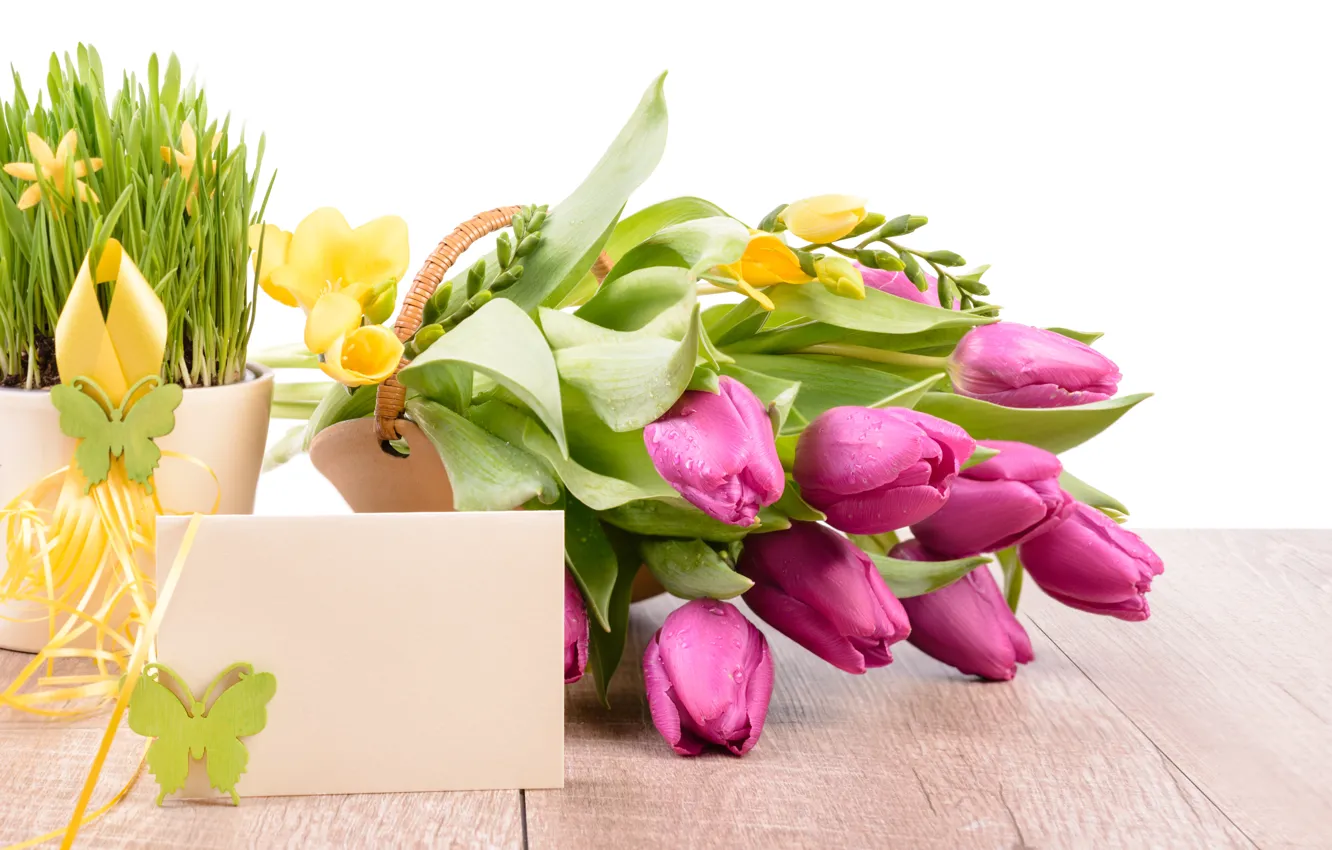 Photo wallpaper flowers, tulips, decor, composition, Anya Ivanova