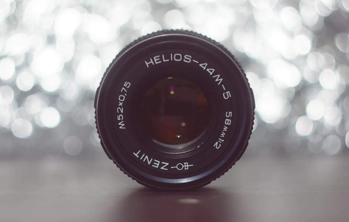 Photo wallpaper bokeh, lens, globes, Helios