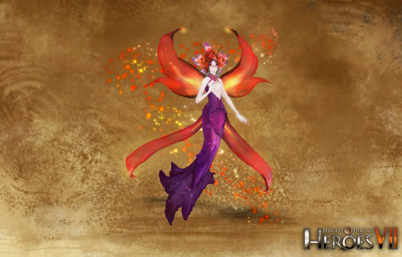 Photo wallpaper wings, fairy, soars, heroes of might and magic 7, Might &amp; Magic 7, Forest Alliance