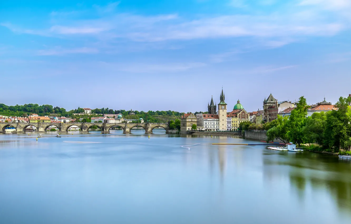 Photo wallpaper bridge, river, Prague, Czech Republic, Prague, Charles bridge, Czech Republic, Charles Bridge