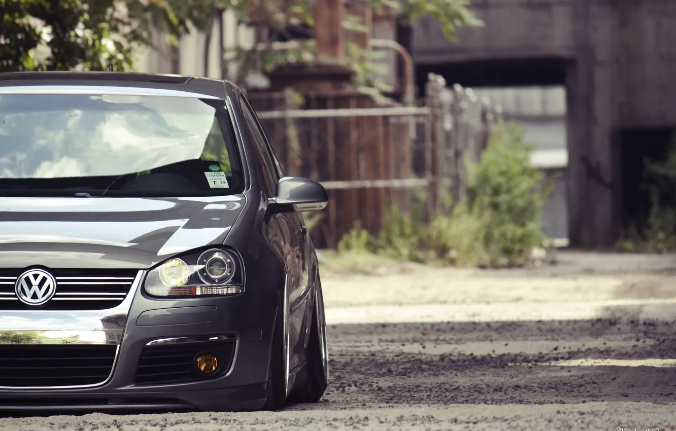Photo wallpaper tuning, volkswagen, Golf, golf, the front, gti, low