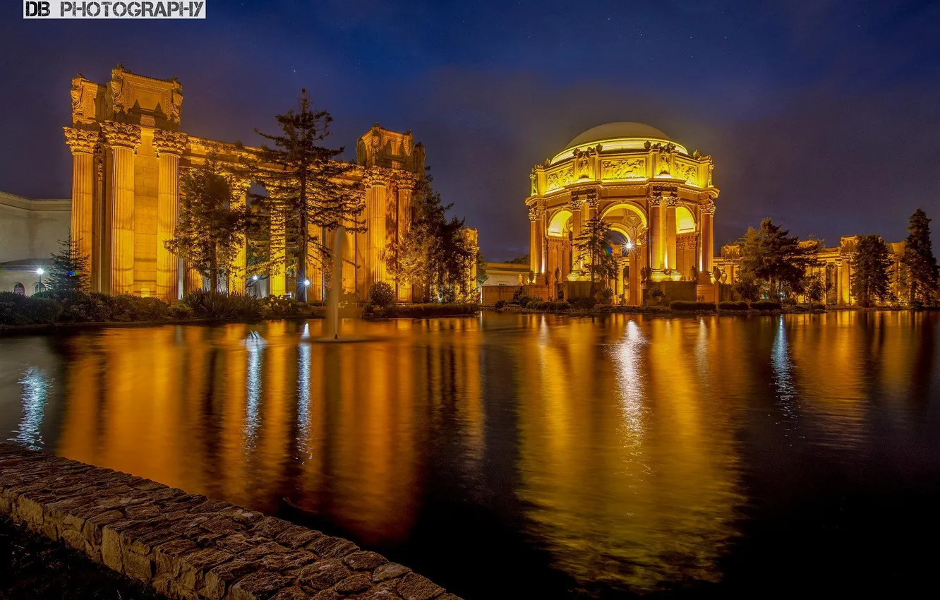 Photo wallpaper night, Mexico, Palace of Fine Arts, Palace of fine arts, Mexico city