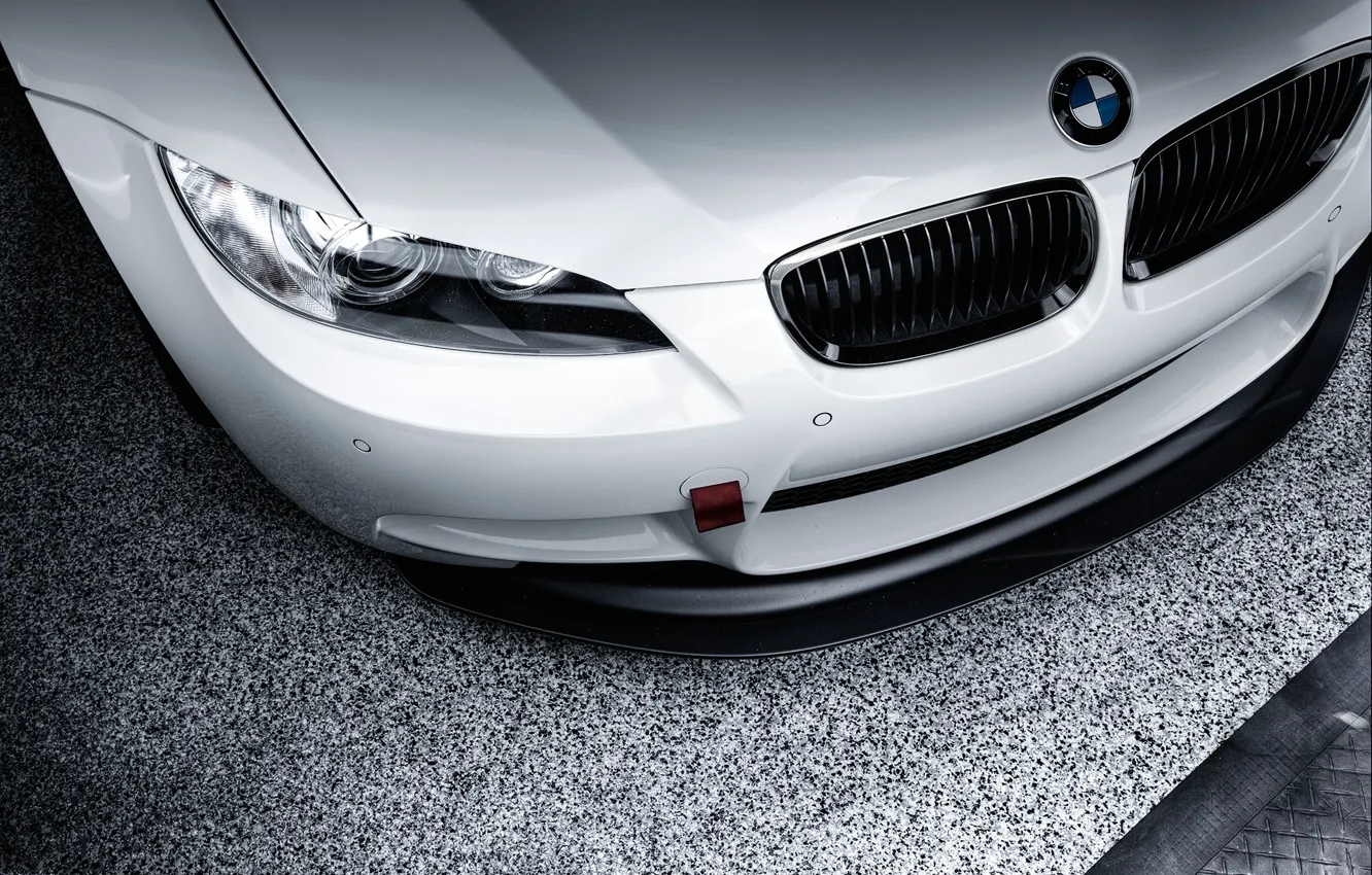 Photo wallpaper headlight, BMW, bumper, front, E92, silvery, label, 3 Series