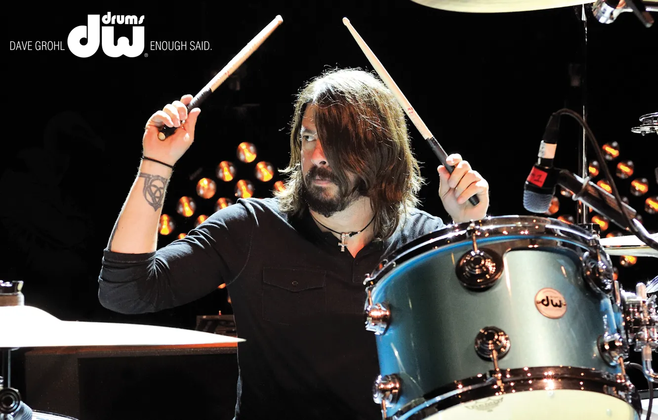 Photo wallpaper drums, drummer, foo fighters, Dave Grohl, Dave Grohl