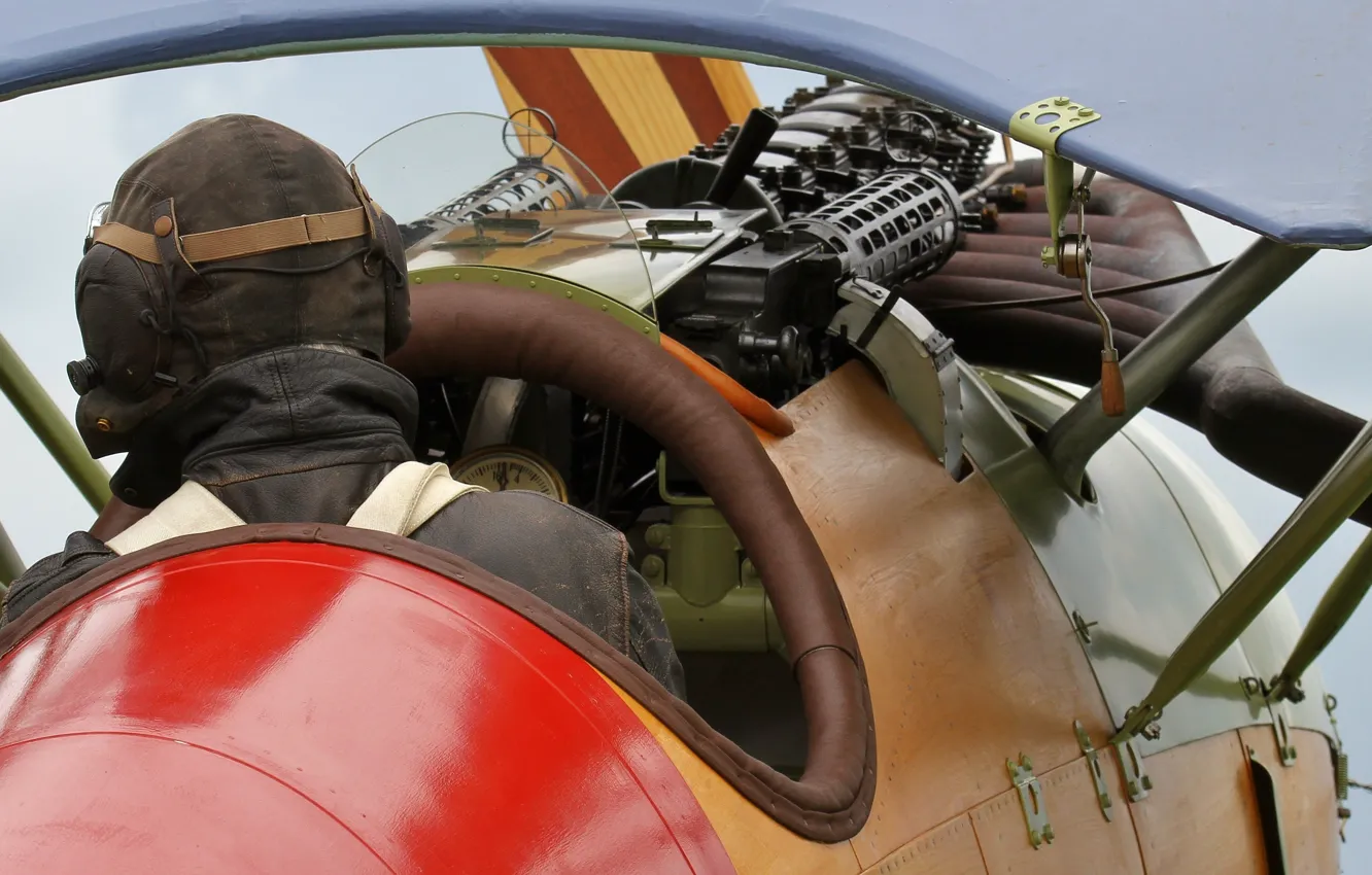 Photo wallpaper fighter, cabin, pilot, The first world war, replica, Albatros D. VA