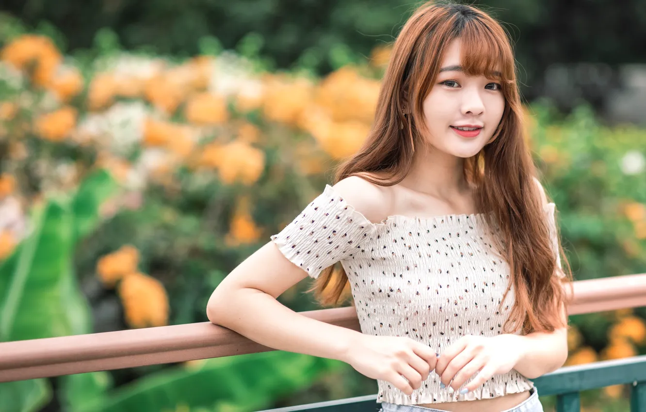 Photo wallpaper look, pose, Asian