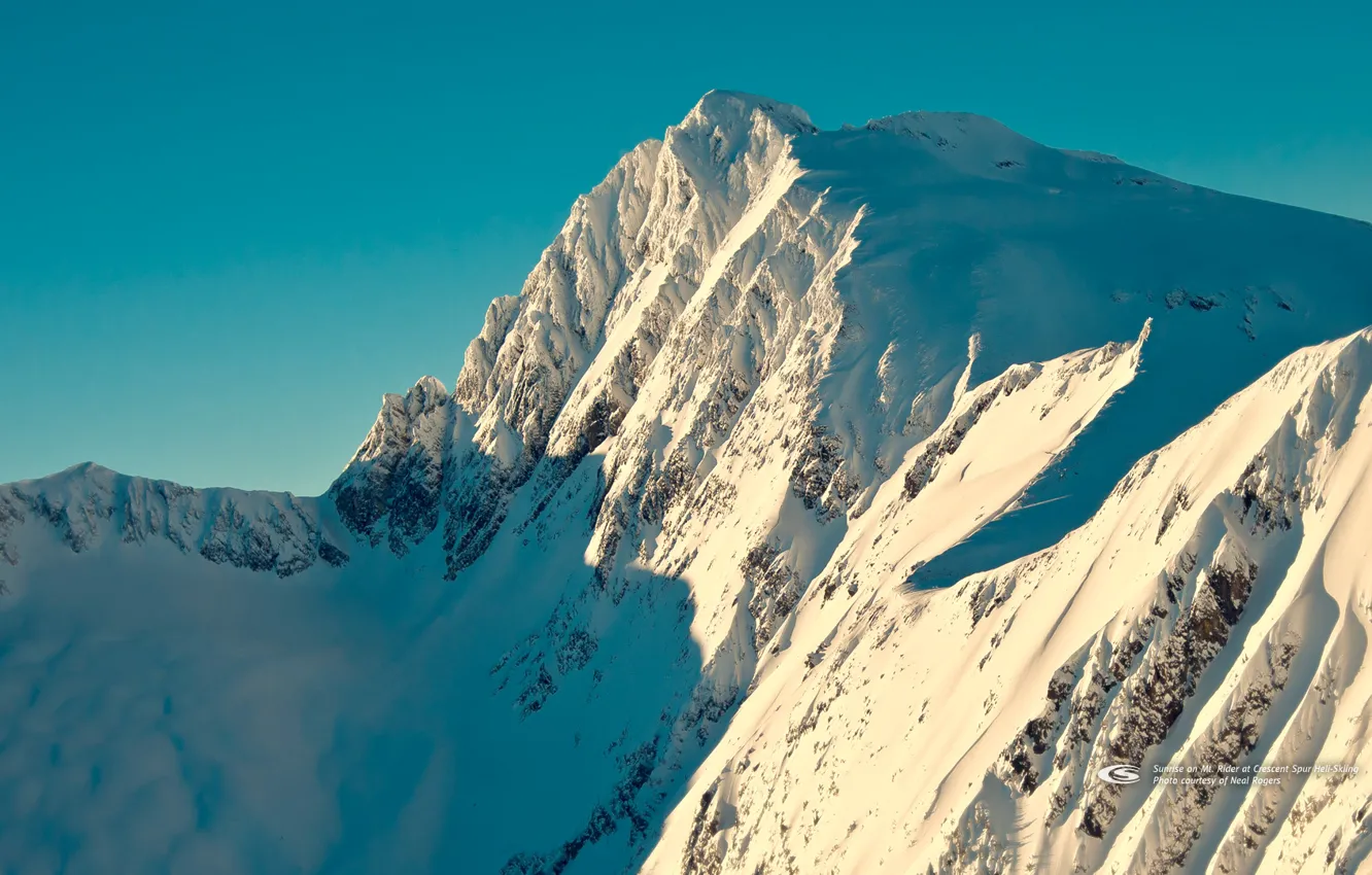 Photo wallpaper Canada, British Columbia, mountains, snow, helicopter, Glacier, Helisnowboarding, Heli skiing