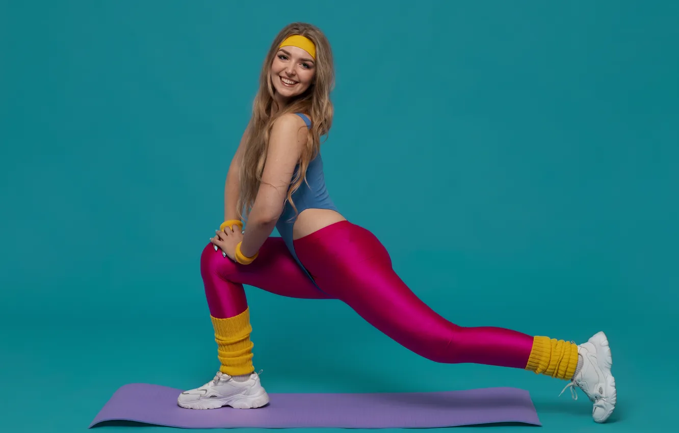 Photo wallpaper woman, training, outfit, full shot