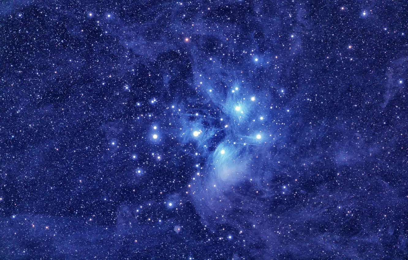 Photo wallpaper The Pleiades, M45, star cluster