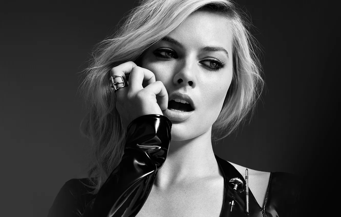 Photo wallpaper background, portrait, makeup, actress, hairstyle, blonde, black and white, beauty