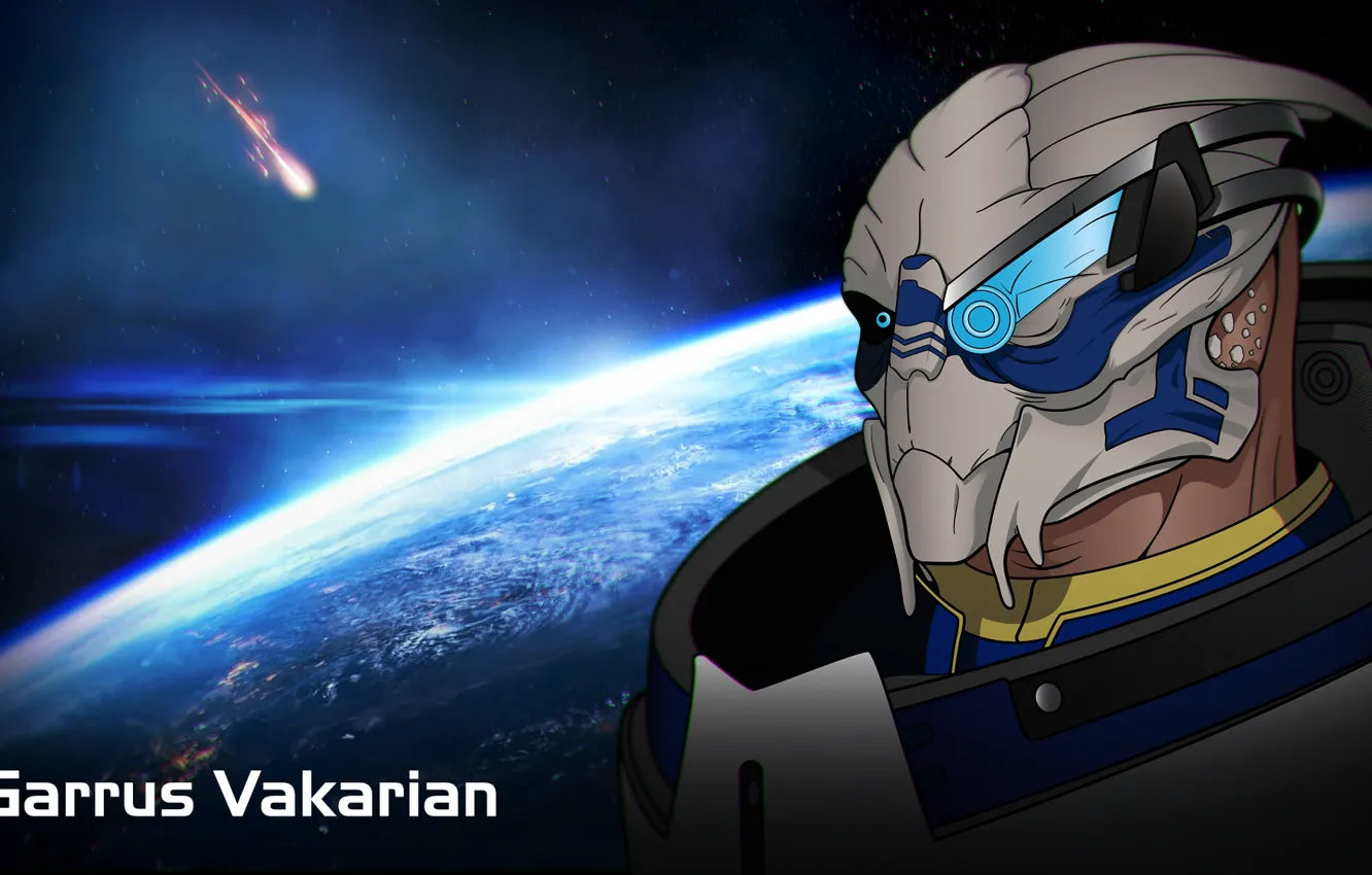 Photo wallpaper space, space, mass effect, Garrus Vakarian, garrus vakarian