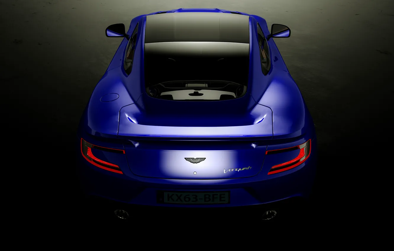 Photo wallpaper Aston Martin, rear view, Vanquish