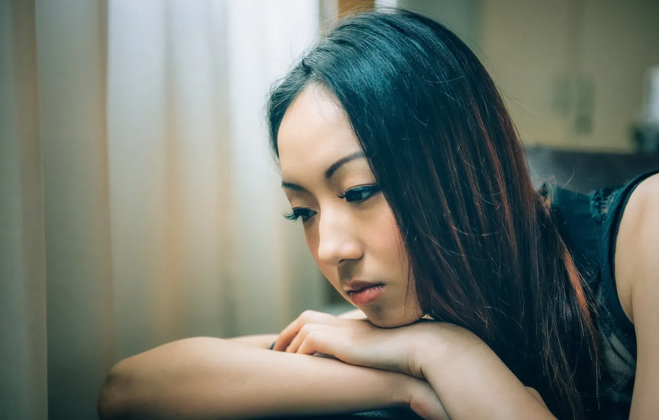 Photo wallpaper look, girl, Asian