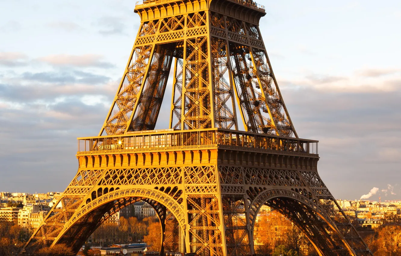 Photo wallpaper the city, France, Paris, Eiffel tower, architecture