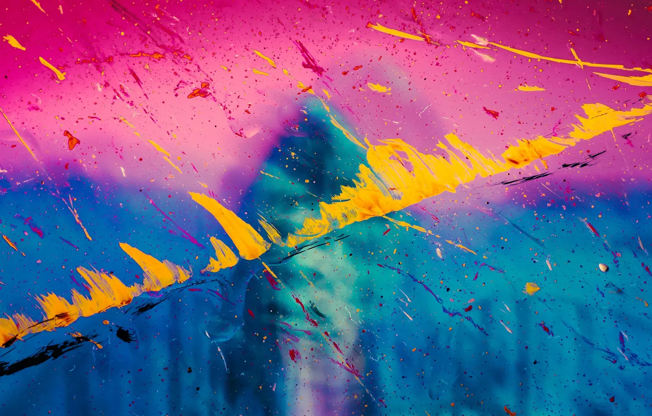 Photo wallpaper colors, art, lines, drops