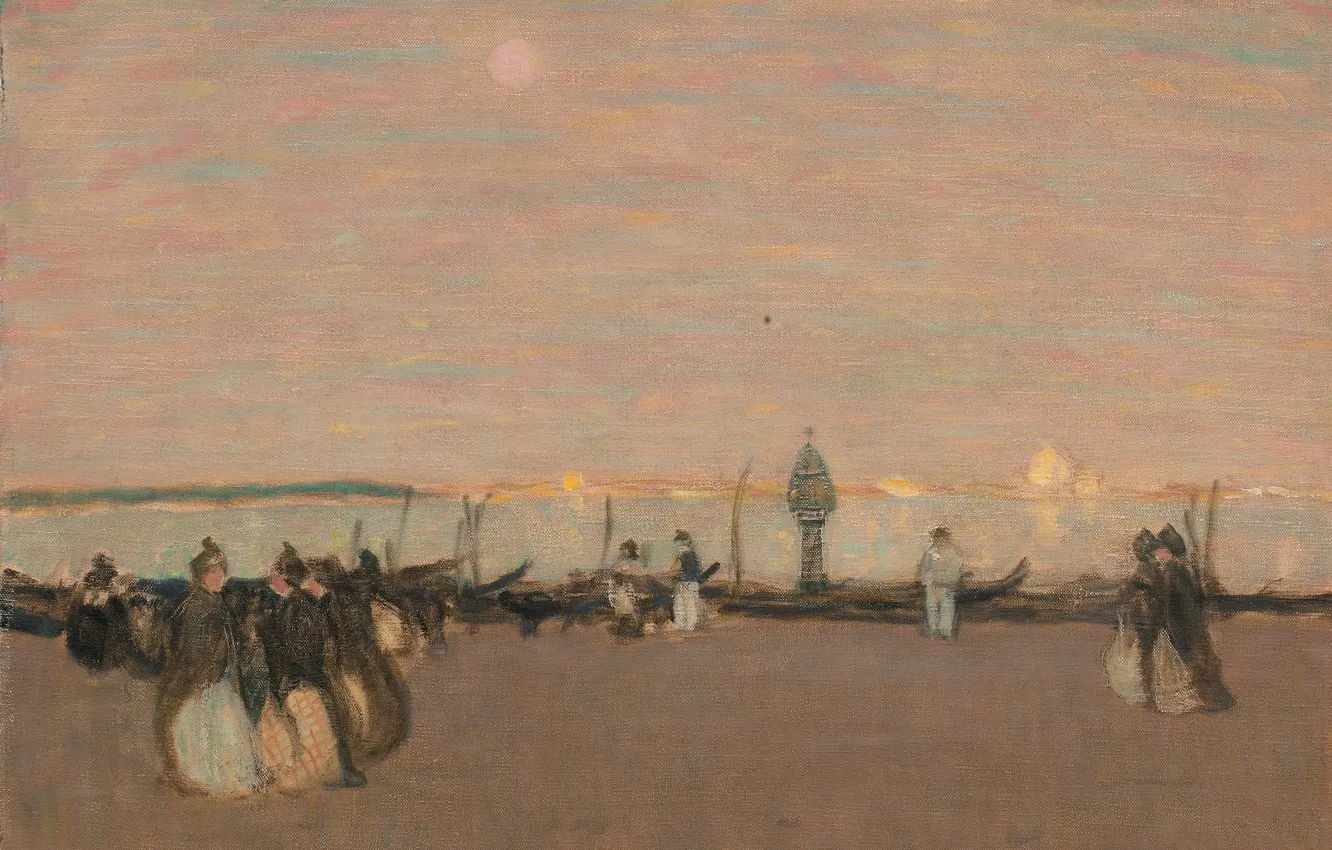 Photo wallpaper picture, genre, James Wilson Morrice, James Wilson Morris, Evening Walk. Venice